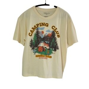 Rebellious One Camping Club National Parks Graphic Tee Cream Medium Soft Casual